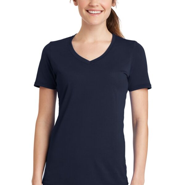 Port & Co Women's Performance Blend V Neck Tee Thumbnail